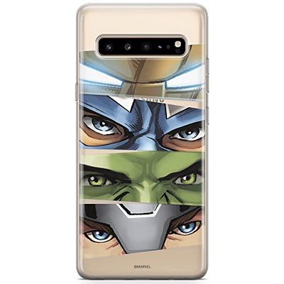 ERT GROUP Mobiltelefonskal för Samsung S10 5G original och officiellt licensierat Marvel Avengers 006 optimalt anpassat till mobiltelefonens form, delvis transparent