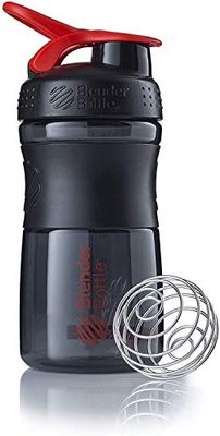 BlenderBottle Sportmixer Tritan- Protéine Shaker / Bouteille d'eau / Shaker Diététique Black/Rouge (1 x 590 ml)