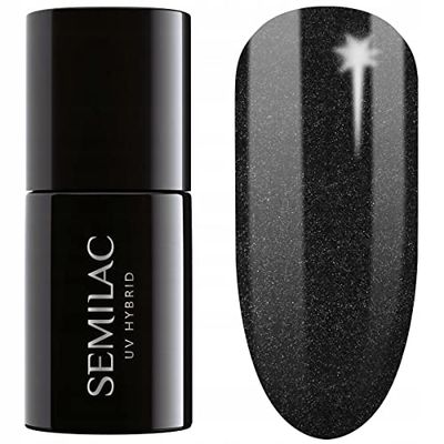 Semilac Nagellack semi-permanenta geler UV 394 Sparkling Midnight Date 7ml