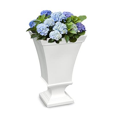 MAYNE Jardinière en résine de polyéthylène, Blanc