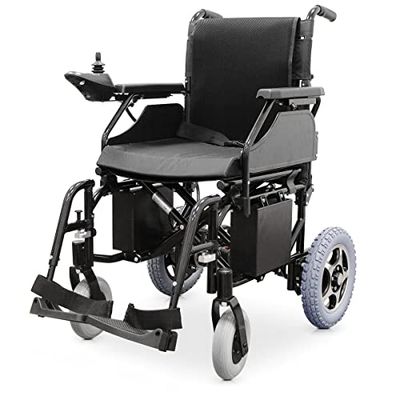 QUIRUMED Fauteuil Roulant électrique Pliable Easy Plus, Acier, Autonomie 20 Km, Freinage électromagnétique, Vitesse maximale 7 km/h