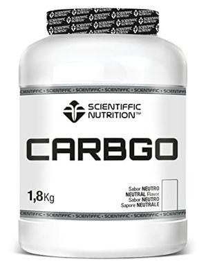 Scientiffic Nutrition - Carbgo, Carbohidratos para Aumentar la Masa Muscular, con Amilopectina de Maíz, Recuperador Muscular, Mejora el Rendimiento y Combate la Fatiga - 1,8Kg, Sabor Neutro.