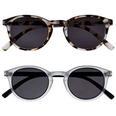 OPULIZE Zen 2 Pacco Piccolo Uomo Donna Light Marrone Cristallo Chiaro Nero Lettori Sole UV400 SS24-1TC +0,00