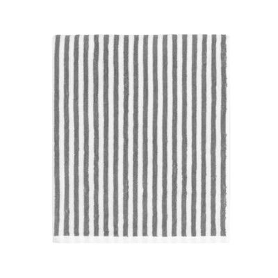 Yard Hebden Katoenen Badhanddoek Gestreept - Grijs - 70x130cm