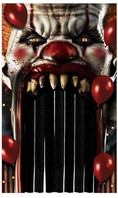 Horror Clown Gordijn