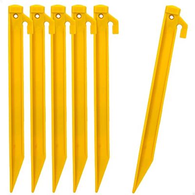 AKTIVE 52998 Tentharingen van kunststof, 23 cm hoog, kunststof, tentharingen, campingaccessoires, tent, tent, 6 stuks
