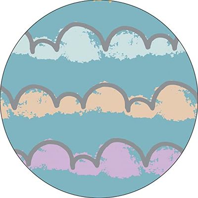 Bonateks, Ronde digitaal bedrukte muismat, antislip onderkant, voor kantoor en thuis, diameter: 22 cm
