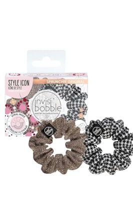 Invisibobble Scrunchies elastici capelli dorato e nero x2 I Scrunchies per capelli seta duo idee de regalo donna I Edizione limitata I Regalo donna