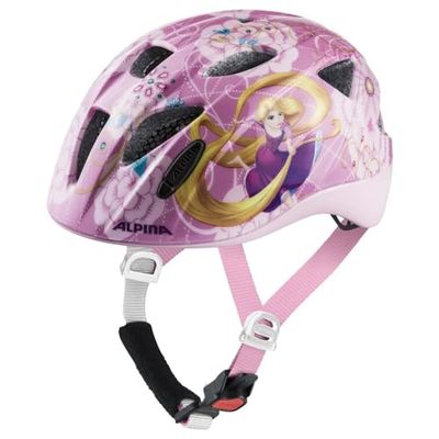 ALPINA XIMO DISNEY - Lichte, veilige en onbreekbare Disney fietshelm met optioneel ledlicht voor kinderen, Rapunzel gloss, 45-49 cm