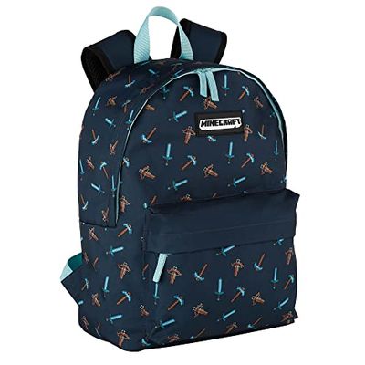 Sac à dos école américain Minecraft Pica Pica - poche principale et poche avant - compartiment pour ordinateur et intérieur doublé - bretelles ergonomiques et rembourrées - 40 x 30 x 14 cm - Toybags