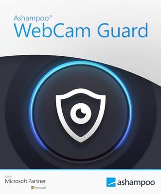 Ashampoo WebCam Guard - Activa y desactiva fácilmente la cámara web y el micrófono y protege tu privacidad | 1 Dispositivo | 1 Usuario | Código de activación PC enviado por email