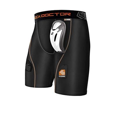 ShockDoctor Herr djupskydd kompression-hockeyshorts med Bioflex
