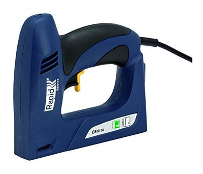 Rapid ESN114 Grapadora Eléctrica Inalámbrica para Madera Fina, Masonite, Cajas, Marcos Bricolaje y Manualidades para Grapas N.º 140 y Clavos N.º 8 (5000131)