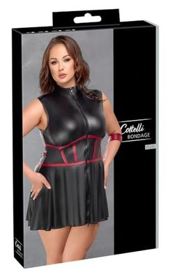 Cottelli Bondage Women's Bodice Dress Black/Red 4XL