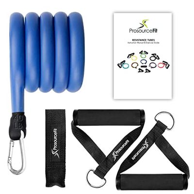 ProsourceFit Tube Bands Sets, Single Stackable Band Unisex-Adult, Navy 30 LB to 40 LB Resistance Level, 48-inch