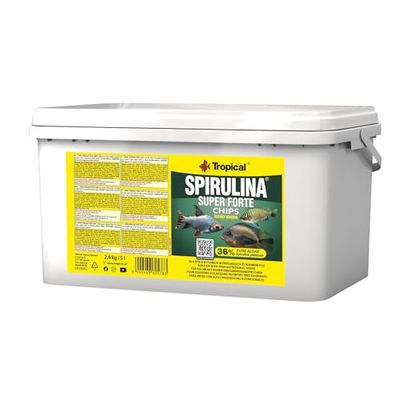TROPICAL Super SPIRULINA Forte Chips 5L / 2,6kg - pour Poissons aux Besoins nutritifs très exigeants, sous Forme de jetons