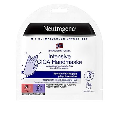 Neutrogena Intensive CICA Hand Mask, 1 Pair of Disposable Gloves with Hand Cream, Extra Dry Hands