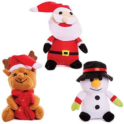 Baker Ross Peluches Douces de Noël - Lot de 3, Jouets pour Enfants (FX419)