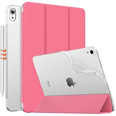 MoKo for iPad Air 11 Inch Case 7th/6th Generation M3/M2 2025/2024, iPad Air 5th/4th Gen 10.9" 2022/2020, Translucent Frosted Soft TPU Back Cover, Slim Protective Cover, Auto Wake/Sleep,Watermelon Red