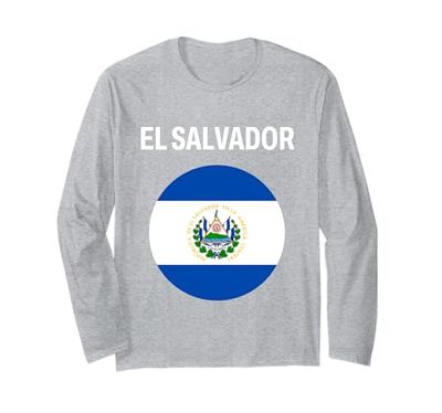 El Salvador Bandiera Moderna Maglia a Manica