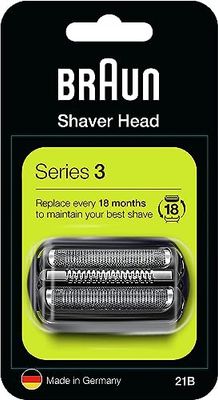 Braun Tête de Rasage, ORIGINALE, Compatible Avec Les Rasoirs Electriques Series 3 Pour Hommes, Pièce De Rechange Avec Des Lames Flexibles, A La Barbe, 31B, Noir
