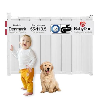 Babydan Guard Me Auto Intrekbaar Extra Breed, 55cm-113.5 cm, Wit
