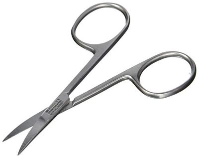 Gima - Cuticle Scissors, Curved/Sharp, Made of Stainless Steel, for Manicure and Pedicure, Lenght 9.5 cm