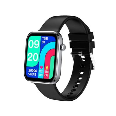 Celly TRAINERWATCHBK, Smartwatch Fitness con Display 1,69" Full Touch, Cardiofrequenzimetro da Polso, Compatibile con iOS e Android, Orologio Smartwatch per Donna, Uomo, Resistente all'Acqua IP67