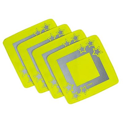 reer LightReflex Lot de 4 réflecteurs lumineux et réfléchissants conformes à la norme des vêtements de signalisation