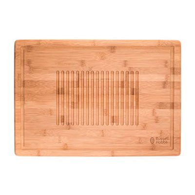 Russell Hobbs RH00380EU Bamboo Meat Carving Board | Ideal For Slicing & Serving, 50.8 x 35 cm