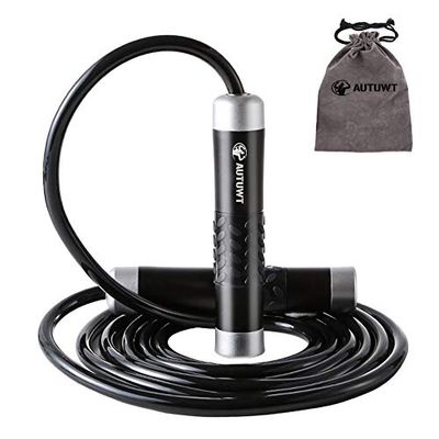 Gewogen springtouw 1 lbs, zwaar springtouw 3 m verstelbare lengte lager wirwar vrije springtouwen voor volwassen fitness, crossfit, boksen, MMA, fitness training, cardio-oefening