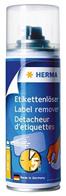 HERMA 1266 Spray per la rimozione di etichette, 200 ml (rimozione senza residui di etichette, adesivi, residui di colla, tempo di posa solo 5 minuti)