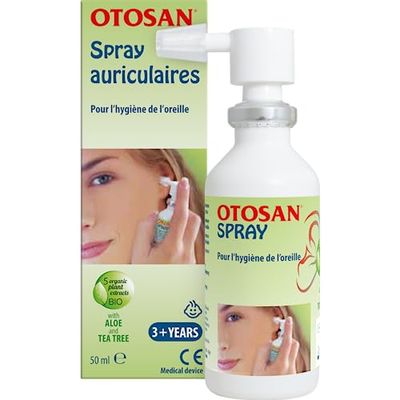 Otosan Spray Auriculaire – Nettoyant Oreille pour Conduits Auditifs Bouchés – Formule à base d’Arbre à Thé, Aloe Vera et Plantes Bio – Élimine le Cérumen Excédentaire – 50 ml