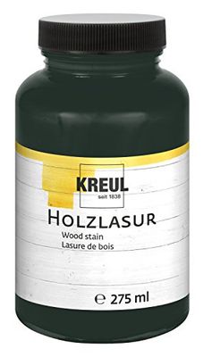 Kreul 78218-Colorante Acrilico intensivo, Barattolo di plastica da 275 ml in Ebano, per Legno Naturale e Non trattato, fluente-Vernice liquida a Base d'Acqua, Ebony