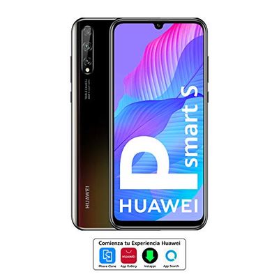 HUAWEI P Smart S - Smartphone con Pantalla OLED de 6.3" (4GB DE RAM + 128GB de ROM, Cámara triple AI de 48MP, Color Negro (No contiene los servicios de Google (GMS) preinstalados)