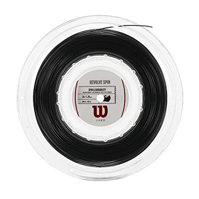 Wilson WRZ907600 Corda da Tennis Revolve Spin, Bobina 200 m, Unisex, Nero, 1.30 mm