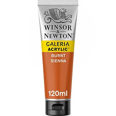 Winsor & Newton - Tinta acrílica, 120 ml, castanho (Burnt Sienna)