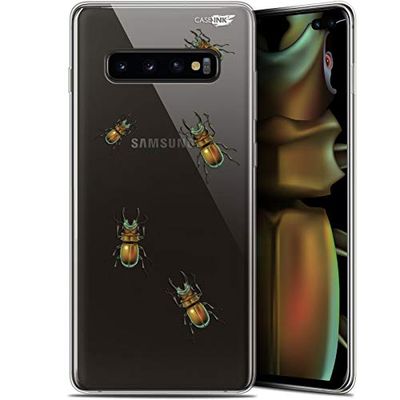 Caseink fodral för Samsung Galaxy S10+ (6.4) gel HD [ ny kollektion - mjuk - stötskyddad - tryckt i Frankrike] Små Scarabs
