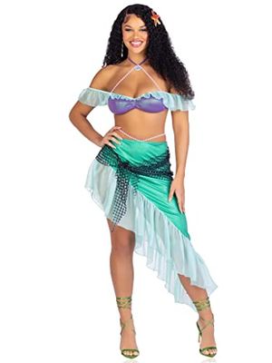 Leg Avenue 87168 10101 3 Pc Spellbound Mermaid Costume With Cute Sea Star Hair Clip, Women, Multicolored, S