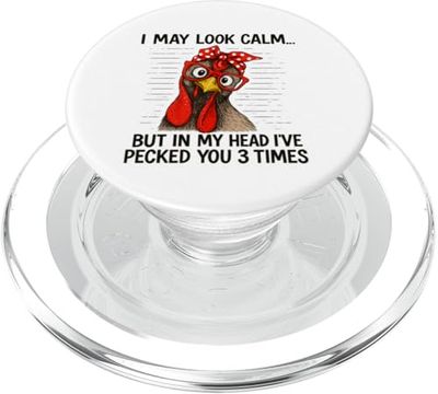 Poule Sarcastique mème rétro Humour Ferme PopSockets PopGrip pour MagSafe