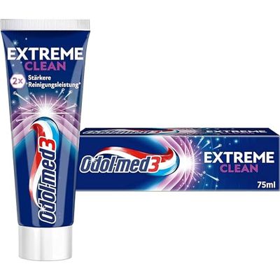 Odol-med3 - Dentifricio Extreme Clean con doppia capacità di pulizia, 75 ml