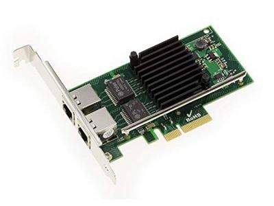 KALEA-INFORMATIQUE Carte contrôleur réseau 2 Ports Gigabit Ethernet sur Port PCIe x4 avec Chipset Intel I350-T2 (NHI350AM4)