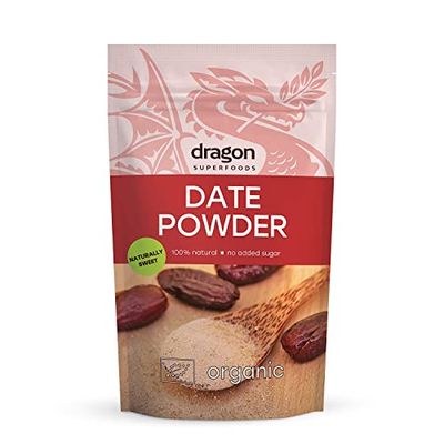 Dragon Superfoods Poudre de dattes - 100% bio, végétalienne et sans gluten, naturellement sucrée, multipack de 6 x 250 g