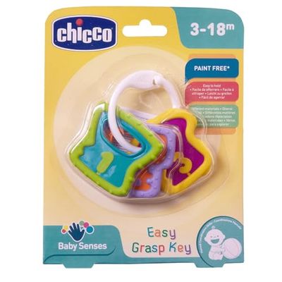 Chicco Llaves Sonajero Baby Sense Fácil de Agarrar, Juguete Llavero Óptimo para bebés, Multicolor, A partir de 3 Meses