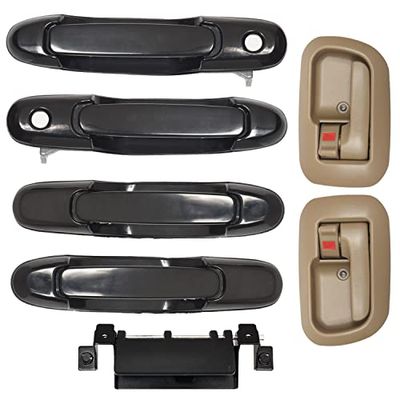 Set of 7 Door Handles Kit for Toyota Sienna 1998 -2003, Replace 80850 80357 80359 80533 80504 79600 Front Rear Left Driver / Right Passenger Side Exterior Interior Door Handles & Tailgate Handle