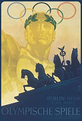 Schatzmix 1936 Plaque Murale en métal Motif Jeux Olympiques Multicolore 20 x 30 cm
