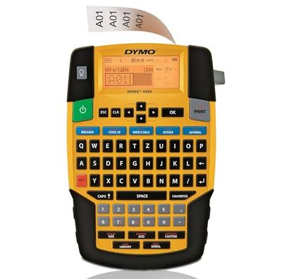 DYMO Rhino- Etiquetadora (teclado QWERTZ), negro y amarillo