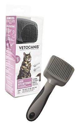 Vetocanis Intrekbare en zelfreinigende kaarthandborstel voor katten, 0,16301 kg