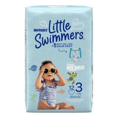 Huggies Little Swimmers Jednorazowe pieluchy do pływania - rozmiar 3-4 (7-15 kg), 2 x opakowanie po 12 szt. (24 pieluchy)