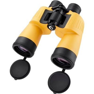 Barska AB12738 Floatmaster 7x50 Waterproof Floating Marine Binoculars for Boating, Hunting, Fishing, Sports, etc, Yellow